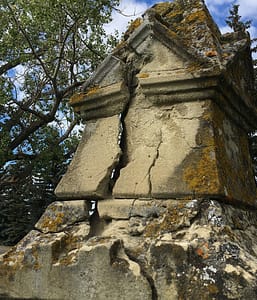A historic sandstone monument
