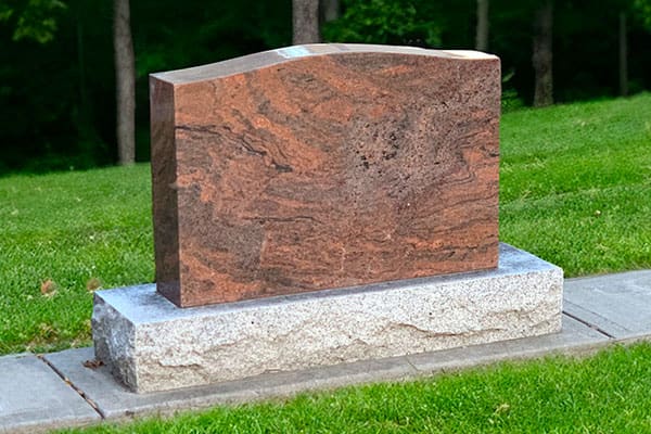 Upright Tombstone with base in Calgary Alberta