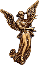 Flying Angel Bronze Applique from Sunset Memorial and Stone Ltd. in Calgary, Alberta Canada