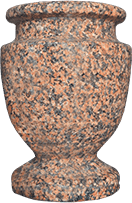 Sunset Memorial and Stone Granite Vase